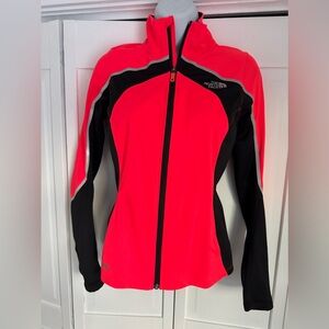 The North Face Women's Bright Pink and Black Windbreaker Jacket - XS